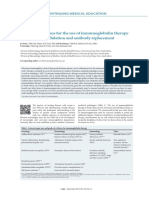 Recommendations For The Use of Immunoglobulin Therapy For Immunomodulation and Antibody Replacement