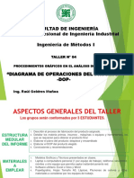 Diagrama de operaciones del proceso (DOP) en taller de ingeniería industrial