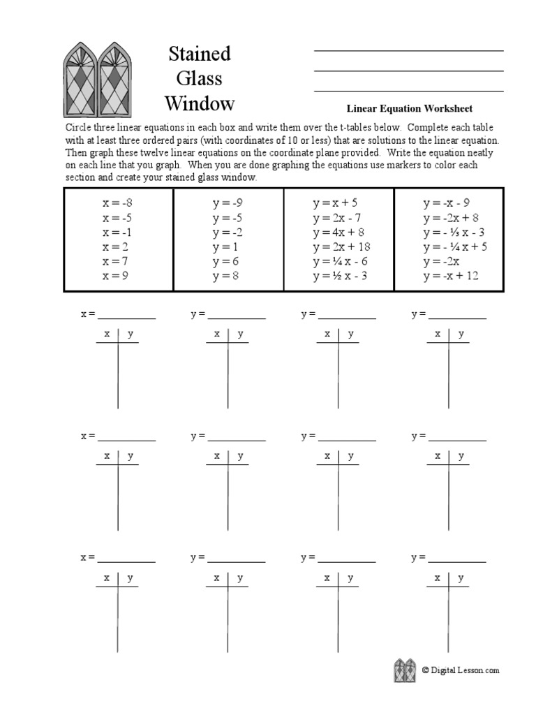 stained-glass-window-linear-equation-worksheet-pdf-equations-mathematical-analysis