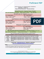 Dear All,: (PT) & MT Level I/II - Practical's