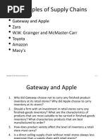 Lecture 1 Examples of Supply Chains