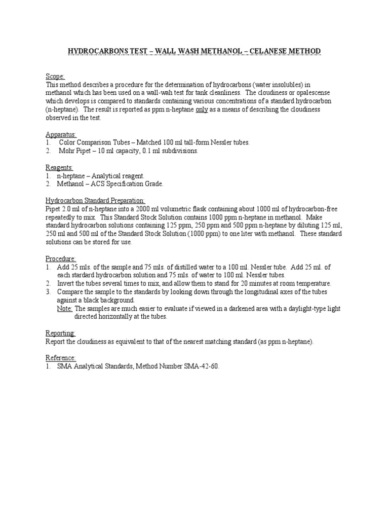 Wall Wash Test Celanese | PDF | Filtration | Chemistry