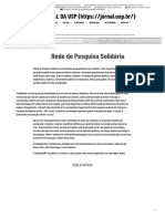 Rede de Pesquisa Solidária Estuda Aspectos Sociais Da Pandemia (Jornal Da USP)