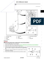 Key Interlock Cable: Removal and Installation