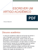 Como Escrever Um Artigo Academico - Prof. Alvaro Bianchi