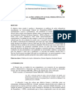 POLÍTICAS PÚBLICAS - AÇÕES AFIRMATIVAS PARA PERMANÊNCIA NO Ensino Superior