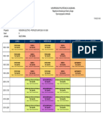 Horario Carrera 90-5-59 U Ingenieria Electrica