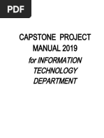 Capstone Project MANUAL 2019: For Information Technology Department