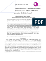 Supply Chain Management Practices, Competitive Advantages and Firm Performance: A Case of Small and Medium Enterprises (Smes) in Vietnam