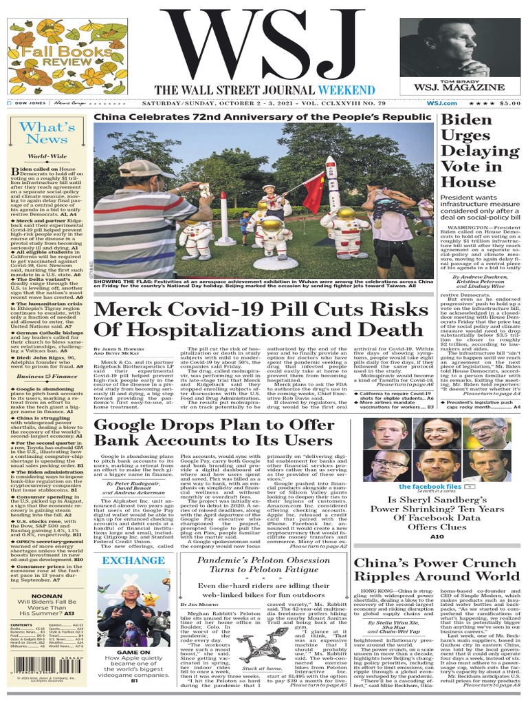 The Wall Street Journal - Vol. 278 No. 079 (02-03 Oct 2021)