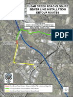 Clear Creek Road Closure Detour Map