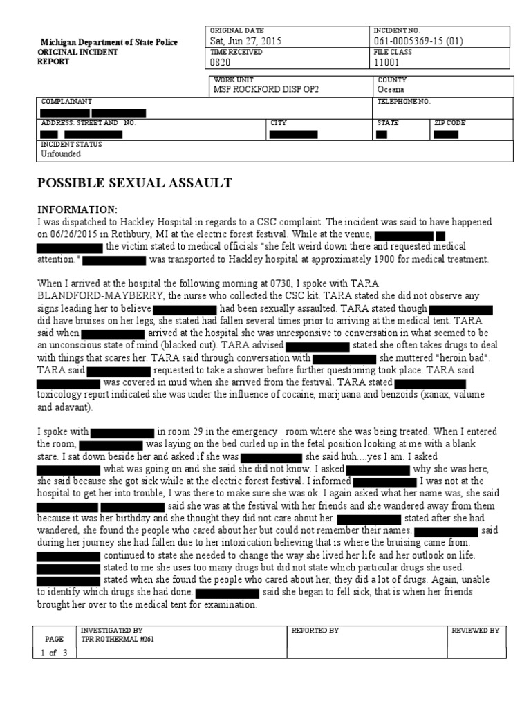 2015 Unfounded Sexual Assault2 | PDF