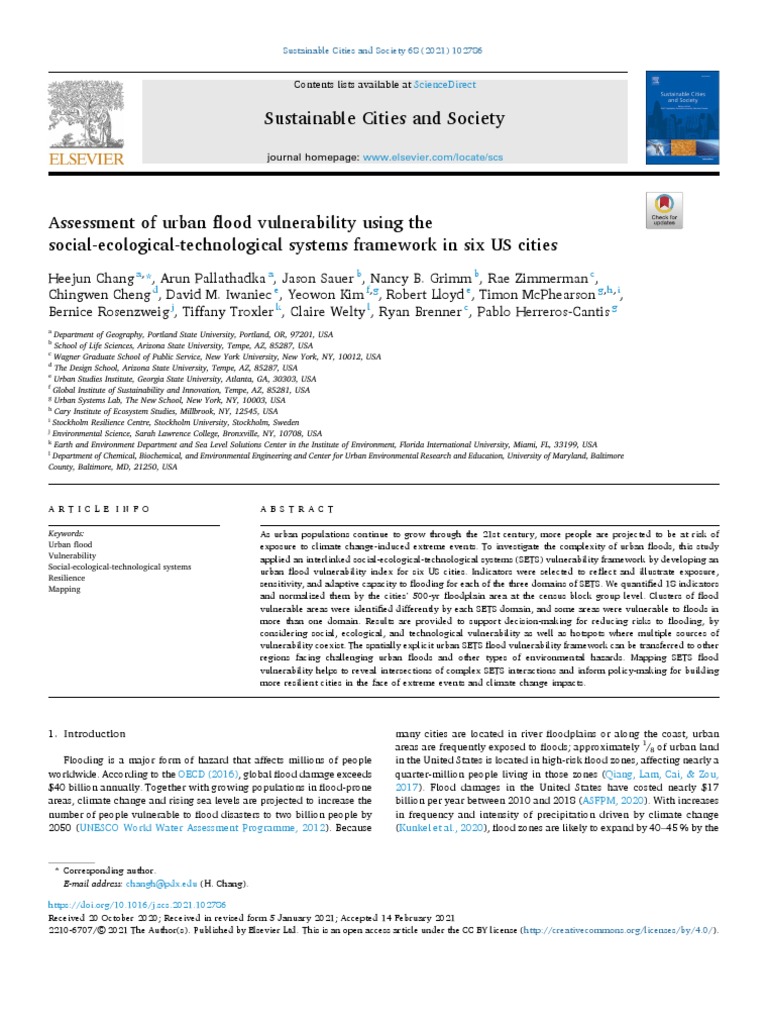 Assessment of Urban Flood Vulnerability | PDF | Flood | Climate Resilience