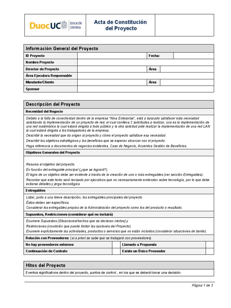 1 1 22 MC Plantilla Acta de Constitucion Del Proyecto 1 | PDF | Business