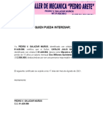 Certificado laboral mecánico automotriz 15 años