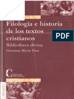 (Literatura Cristiana Antigua y Medieval) Giovanni Maria Vian - Filología e Historia de Los Textos Cristianos - Biblioteca Divina (2005, Cristiandad)