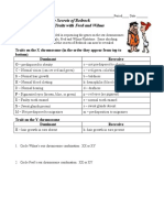 Flinstones Sex-Linked Traits Worksheet - F12