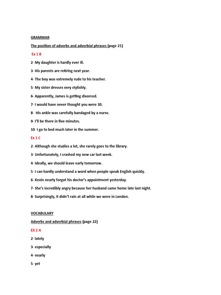 LEVEL 7 UNIT 3 Answer Key | PDF