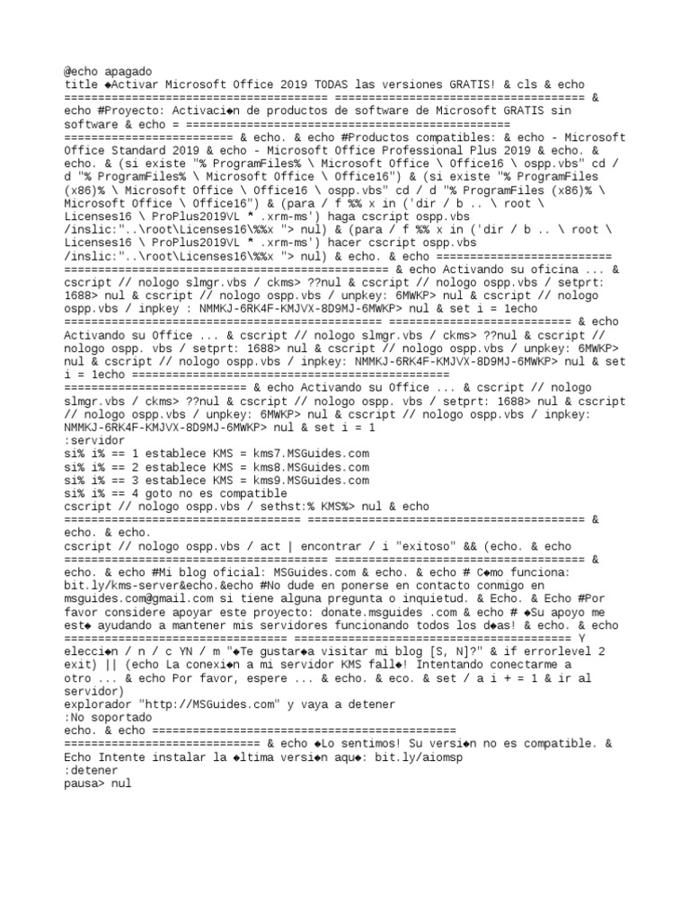 Activar Office Claves PDF Microsoft Microsoft Software