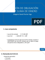 Ejecución de Obligación de Dar Suma de Dinero: Olegario David Florián Vigo