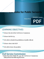 CSC Rules for Public Servants
