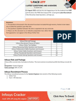 Face Prep Infosys Slot Analysis 22nd Aug 2021 Slot 1 V2.0