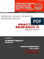 Senior High School Department: Practical Research Ii
