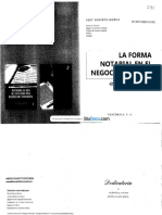 La Forma Notarial en El Negocio Juridico