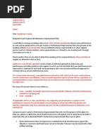Email Template For Performance Improvement Plan (PIP) | PDF