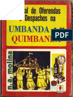 Manual de Oferendas e Despachos na Umbanda e na Quimbanda N.A Molina