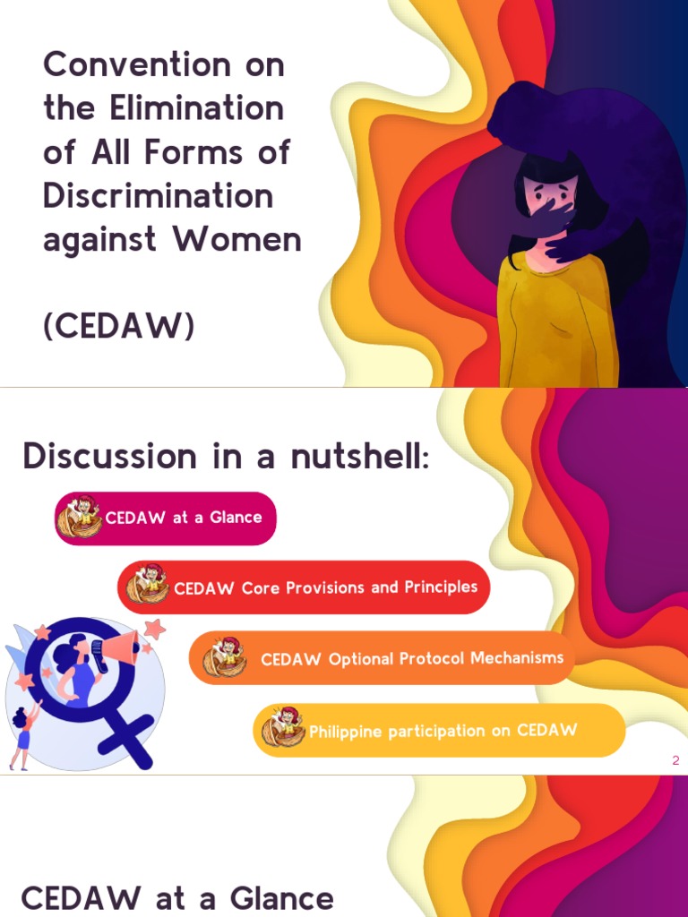 CEDAW PPT Slides | PDF | Convention On The Elimination Of All Forms Of ...