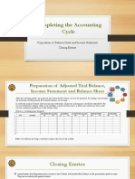 Completing The Accounting Cycle