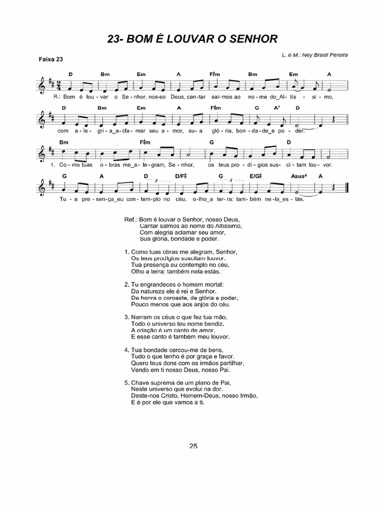 Bom É Louvar o Senhor Nosso Deus | PDF