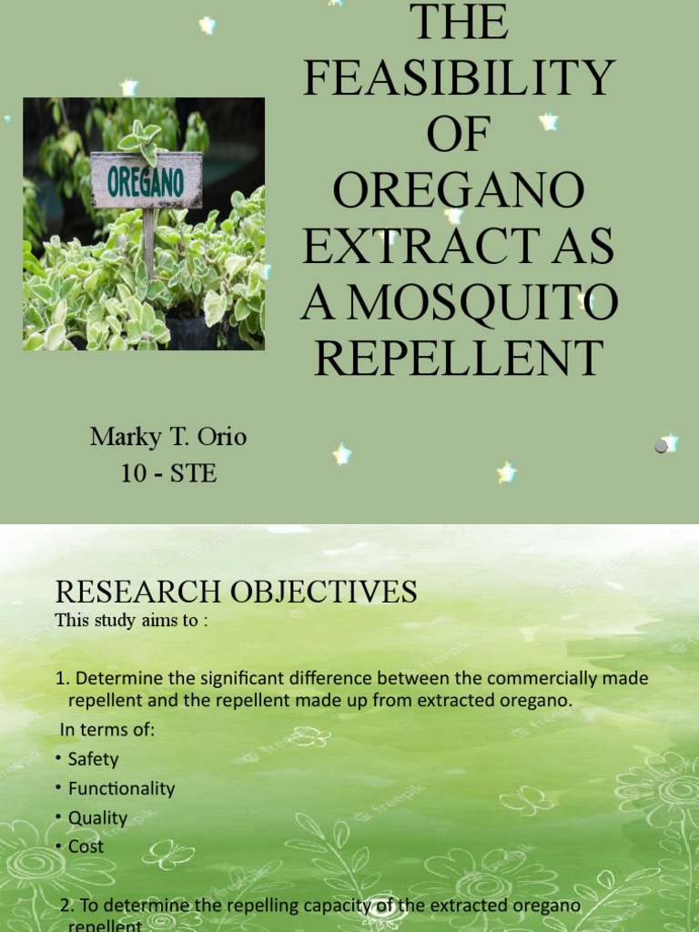 New2the Feasibility of Oregano Extract As A Mosquito 3 PDF