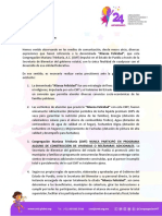 Congregación Mariana Trinitaria Se Deslinda de Fraude de Bienestar