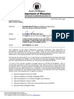 Department of Education: Undersecretary For Curriculum and Instruction