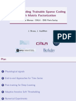 Understanding Trainable Sparse Coding With Matrix Factorization