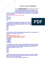 Lista - de Exercicios - Calorimetria