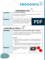 Actividades de velocidad de denominación y conciencia léxica