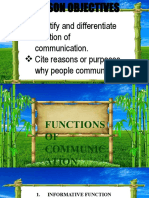 Lesson 1 Functions of Communication