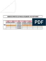 Horario de Aportes de Mr. Hugo 1er Parcial 1er Quimestre 2021-2022