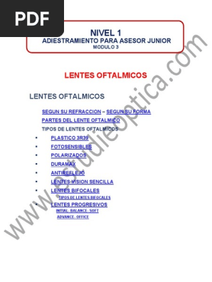 Tipos de lentes oftálmicos pdf deals