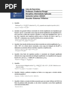 Lista de Exercícios de Eletricidade Aplicada Sistemas Trifásicos 2019 2