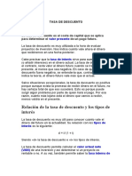 Tasa de descuento: cálculo y aplicaciones en proyectos de inversión