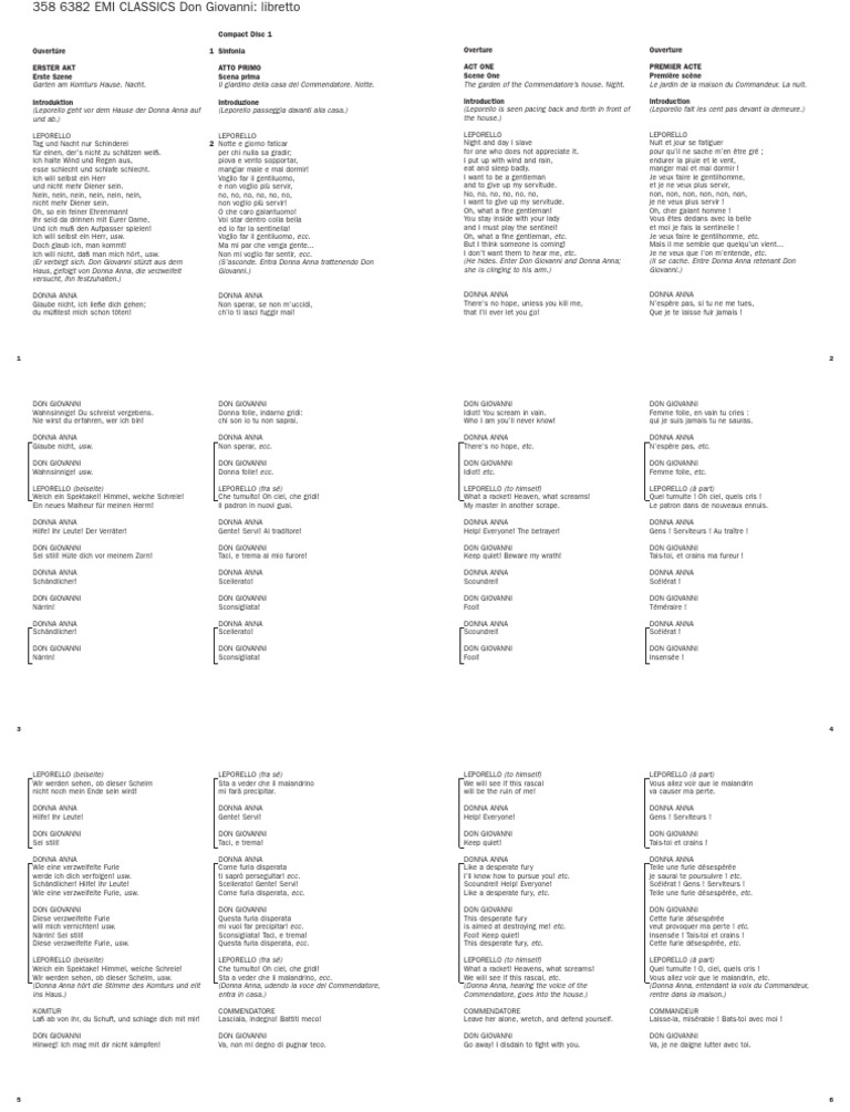 Don Giovanni Literal English Translation