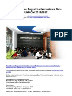 Pendaftaran Registrasi Mahasiswa Baru UNIKOM 2011 2012