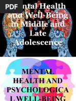 7TH Mental Health and Well-Being and Middle Adolesces