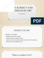 The Subject and Medium of Art(2)