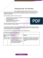 India's Five Year Plans for Economic Growth