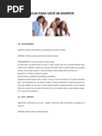 10 DINÂMICAS PARA VOCÊ SE DIVERTIR